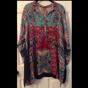 Johnny Was silk tunic